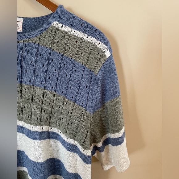 Jessica Vintage Striped T Shirt Sweater Size Large - Picture 7 of 7